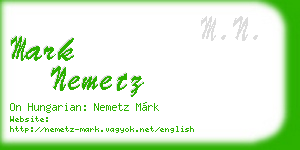 mark nemetz business card